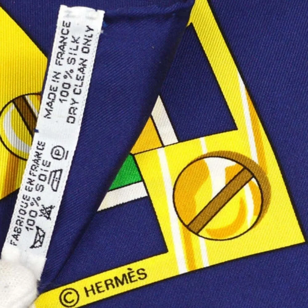 Hermès “Sextants” by Loïc Dubigeon 100% Silk Scarf Vintage 1981 Multicolor + Box